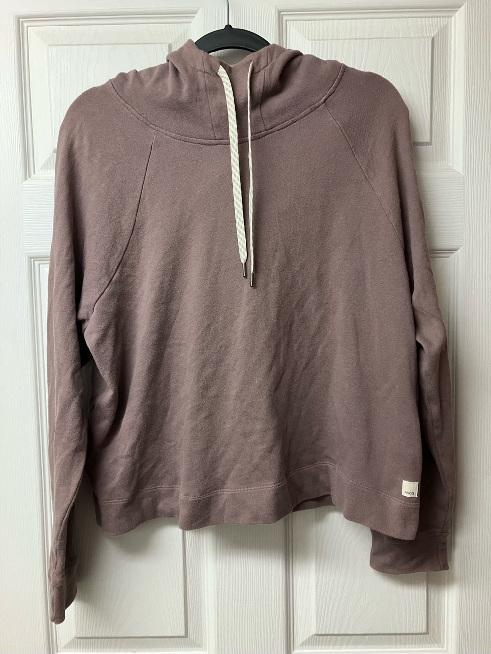 Vuori Lightweight Hooded Pullover in Dusty Mauve 24x24